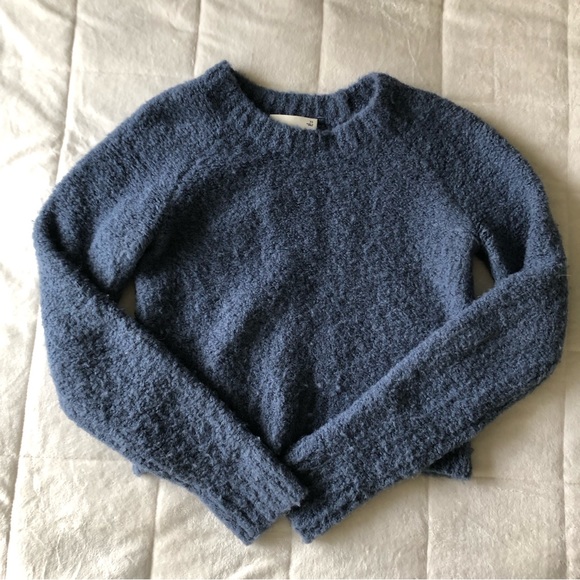 Wilfred free blue fuzzy crop sweater - Picture 5 of 5